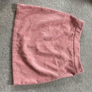 Pink Corduroy Skirt